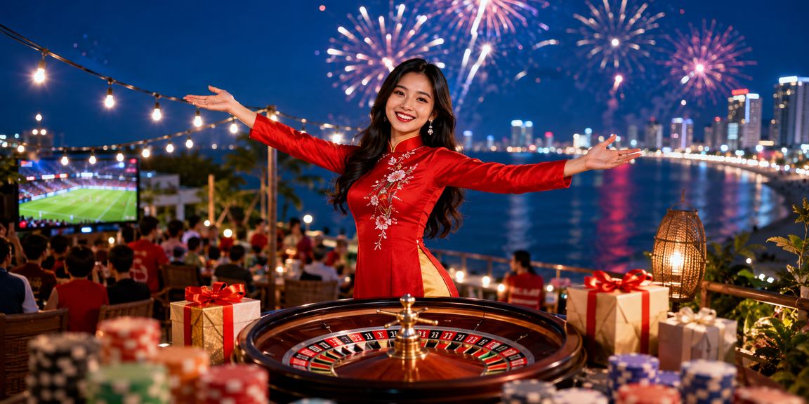 Người chơi mặc áo dài trải nghiệm cá cược và giải trí tại Nha Trang