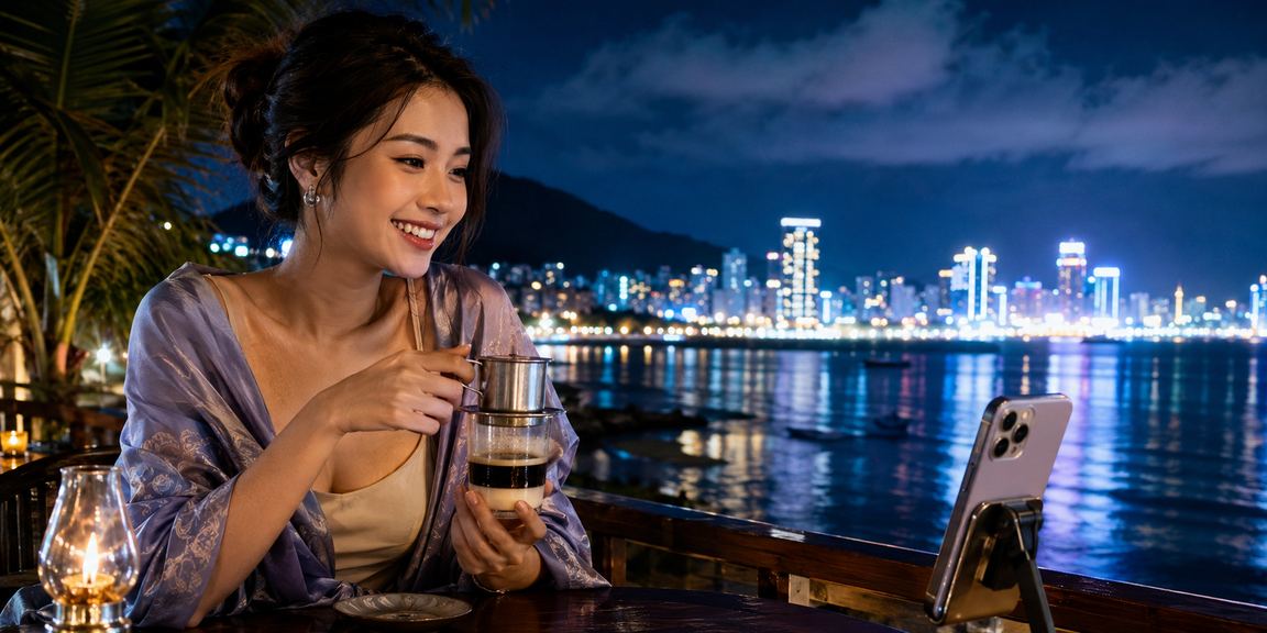 Người dùng VIP thưởng thức cà phê tại Vũng Tàu và theo dõi sự kiện thể thao trực tuyến
